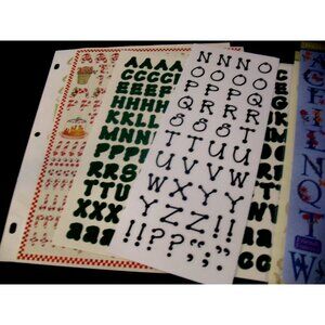 Lot Vintage Daisy Hill Alphabet stickers Print Letters Multicolor & other brands